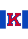 Kansas Jayhawks 4x6 Blue, White Desk Flag