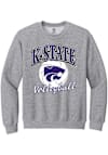 Main image for Mens K-State Wildcats Grey Summit Sportswear Number 1 Volleyball Crew Sweatshirt