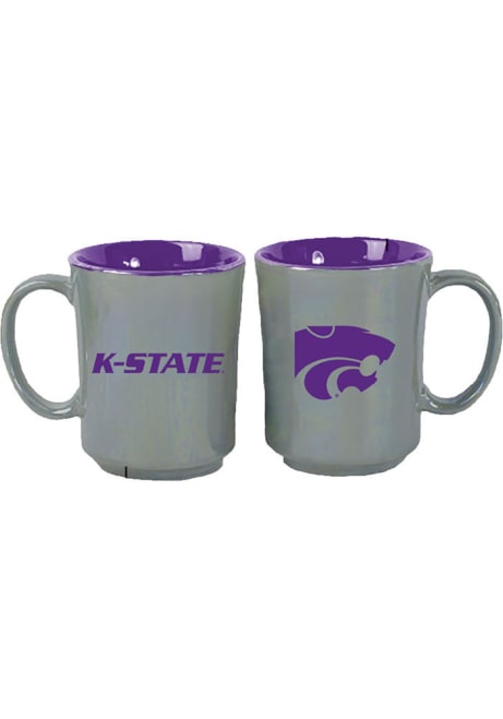 Grey K-State Wildcats 15oz Iridescent Mug