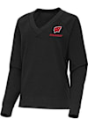 Main image for Womens Wisconsin Badgers Black Antigua Varsity Crew Sweatshirt
