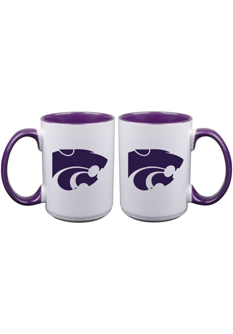 Purple K-State Wildcats 15oz Inner Color White Mug