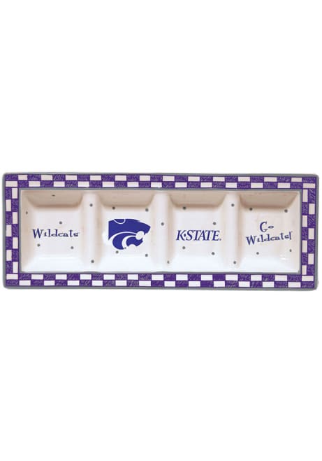 Purple K-State Wildcats 4 Section Serving Tray