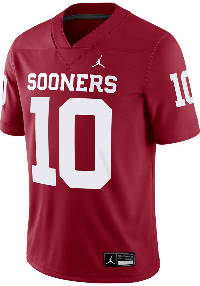 John Mateer Oklahoma Sooners CRIMSON Football NIL Game Jersey