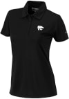 Main image for Womens K-State Wildcats Black Columbia Heat Seal Birdie Short Sleeve Polo Shirt