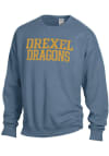 Main image for Mens Drexel Dragons Blue ComfortWash Stacked Garment Dyed Crew Sweatshirt