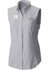 Main image for Womens Indiana Hoosiers Grey Columbia Heat Seal Omni Wick Tamiami Polo Shirt