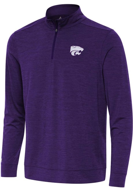 Mens K-State Wildcats Purple Antigua Bright Qtr Zip Pullover