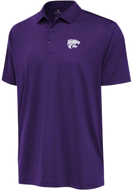 Mens K-State Wildcats Purple Antigua Ellipse Short Sleeve Polo Shirt