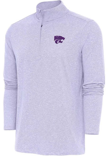 Mens K-State Wildcats Lavender Antigua Hunk Qtr Zip Pullover