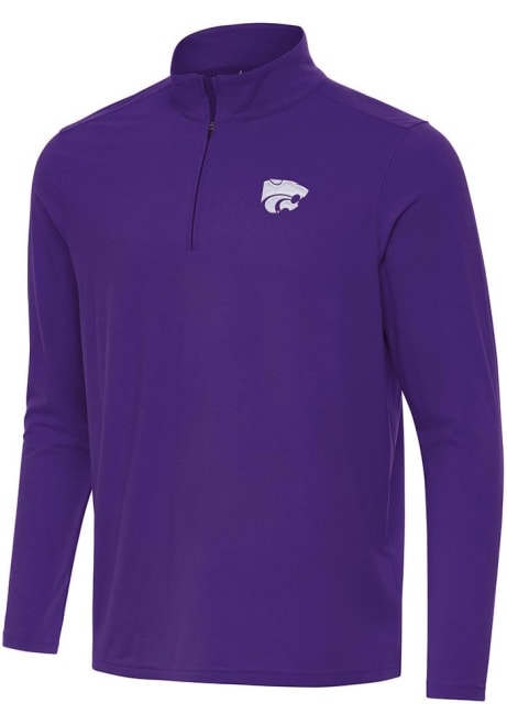 Mens K-State Wildcats Purple Antigua Intent Qtr Zip Pullover