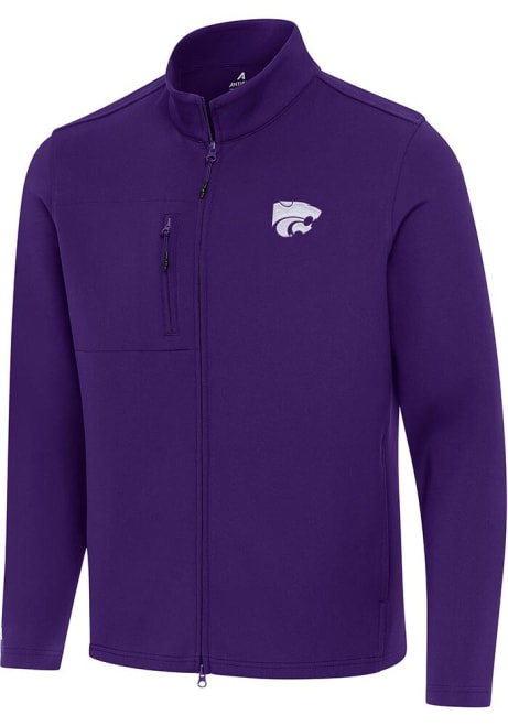 Mens K-State Wildcats Purple Antigua Objection Light Weight Jacket