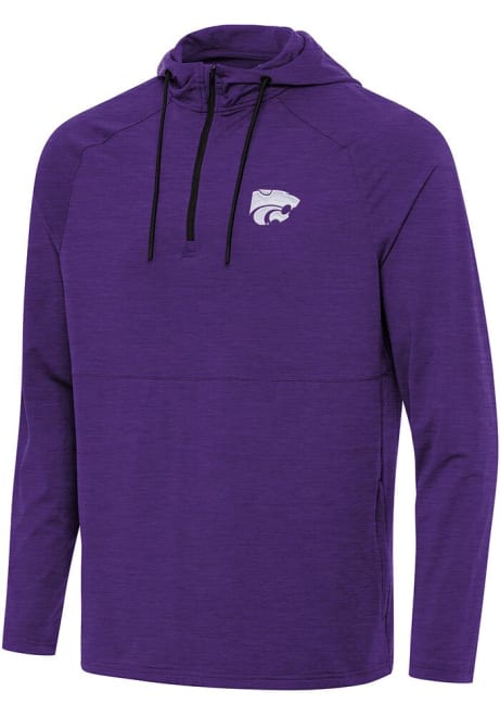 Mens K-State Wildcats Purple Antigua Spikes Qtr Zip Pullover