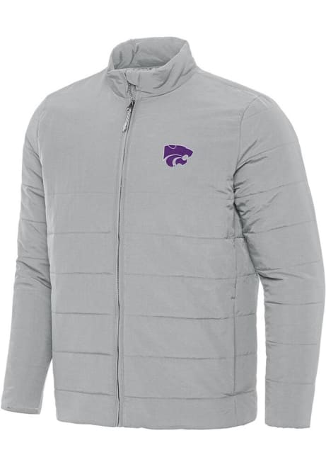 Mens K-State Wildcats Grey Antigua Swelter Filled Jacket