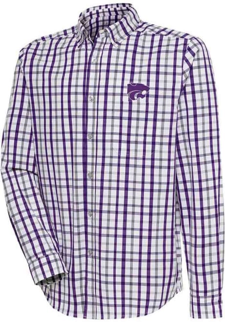 Mens K-State Wildcats  Antigua Tending Long Sleeve Dress Shirt