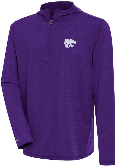 Mens K-State Wildcats Purple Antigua Tidy Qtr Zip Pullover