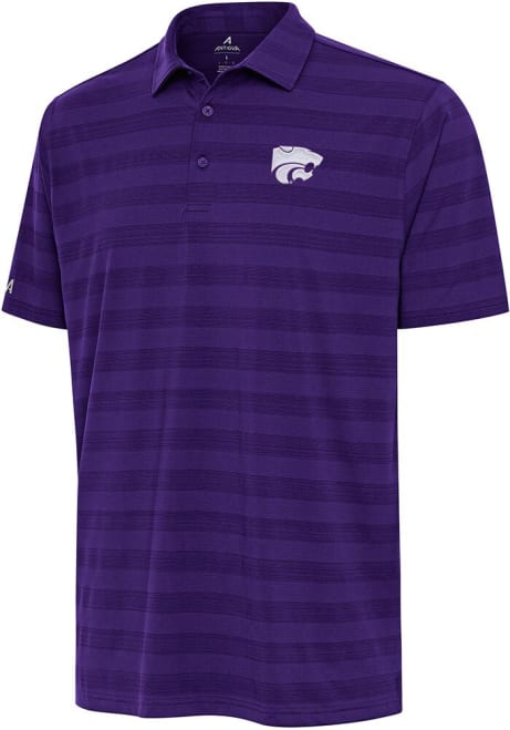 Mens K-State Wildcats Purple Antigua Tunnel Short Sleeve Polo Shirt