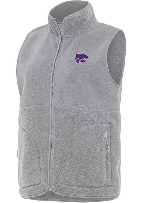 Womens K-State Wildcats Grey Antigua Nostalgic Vest