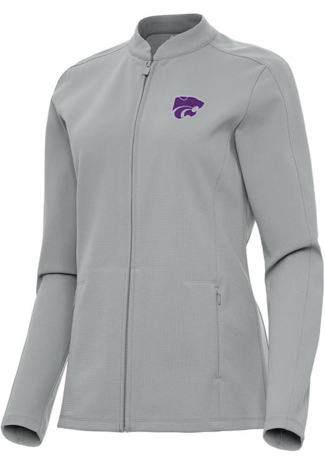 Womens K-State Wildcats Grey Antigua Regard Light Weight Jacket