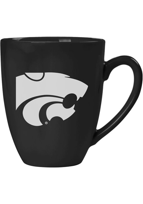 Black K-State Wildcats Laser Etched Bistro Mug