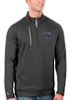 Main image for Mens Washington Huskies Grey Antigua Generation Qtr Zip Pullover