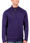 Main image for Antigua Washington Huskies Mens Purple Generation Long Sleeve 1/4 Zip Pullover