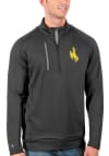 Main image for Antigua Wyoming Cowboys Mens Grey Generation Long Sleeve Qtr Zip Pullover