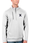 Main image for Antigua Xavier Musketeers Mens White Generation Long Sleeve 1/4 Zip Pullover