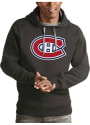 Montreal Canadiens Antigua Victory Hooded Sweatshirt - Charcoal