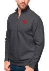 Main image for Antigua Dayton Flyers Mens Charcoal Gambit Long Sleeve 1/4 Zip Pullover