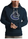 Vancouver Canucks Antigua Victory Hooded Sweatshirt - Navy Blue