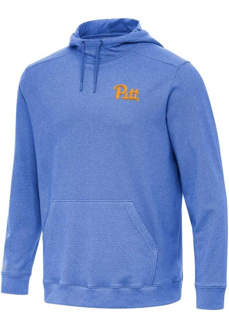 Mens Pitt Panthers Blue Antigua Cloud Hooded Sweatshirt