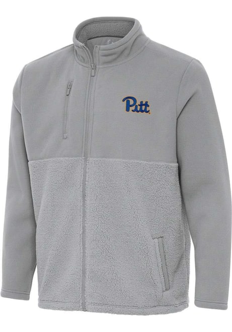 Mens Pitt Panthers Grey Antigua Daily Fused Medium Weight Jacket