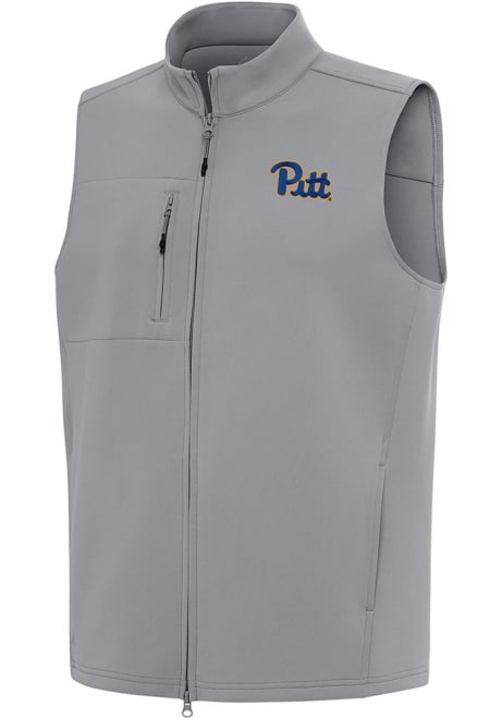 Mens Pitt Panthers Grey Antigua Demand Vest