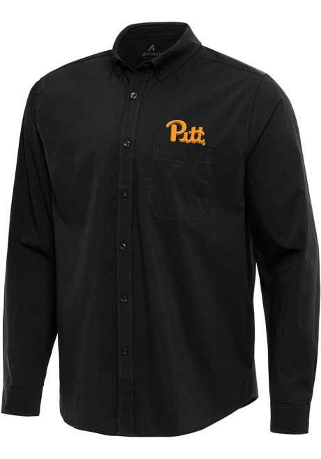 Mens Pitt Panthers  Antigua Flight Long Sleeve Dress Shirt