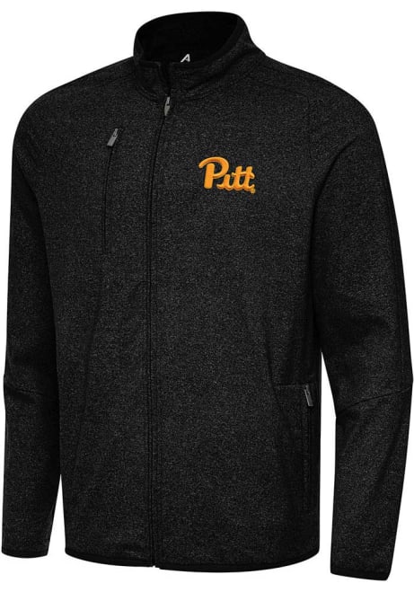 Mens Pitt Panthers Black Antigua Hold Up Light Weight Jacket