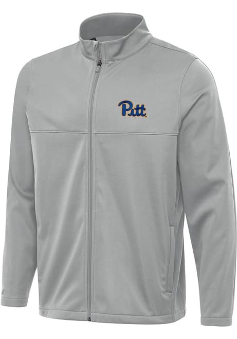 Mens Pitt Panthers Grey Antigua Links 2 Light Weight Jacket