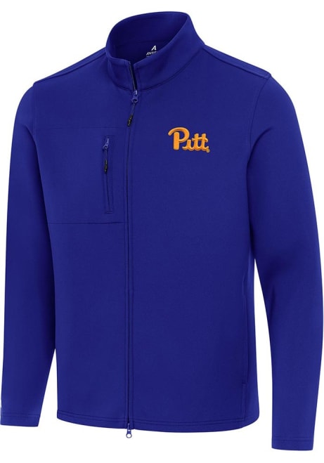 Mens Pitt Panthers Blue Antigua Objection Light Weight Jacket