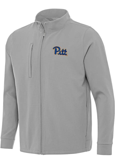 Mens Pitt Panthers Grey Antigua Regard Light Weight Jacket