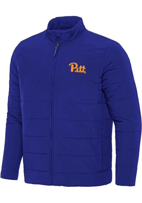 Mens Pitt Panthers Blue Antigua Swelter Heavyweight Jacket