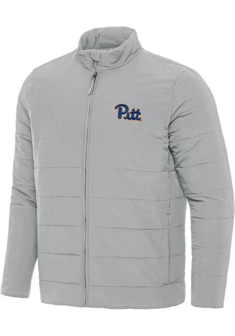 Mens Pitt Panthers Grey Antigua Swelter Filled Jacket