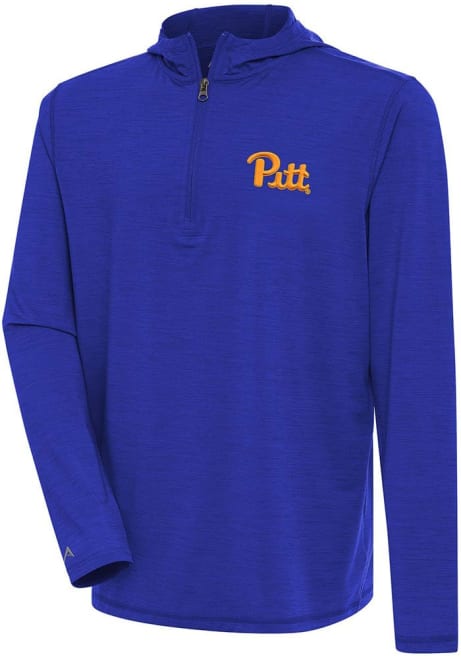 Mens Pitt Panthers Blue Antigua Tidy Qtr Zip Pullover