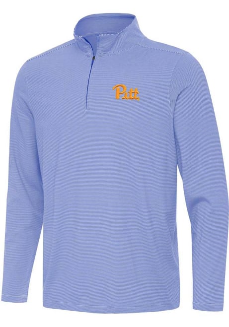 Mens Pitt Panthers  Antigua Twine Qtr Zip Pullover