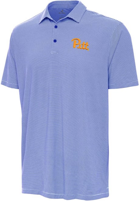 Mens Pitt Panthers  Antigua Twine Short Sleeve Polo Shirt