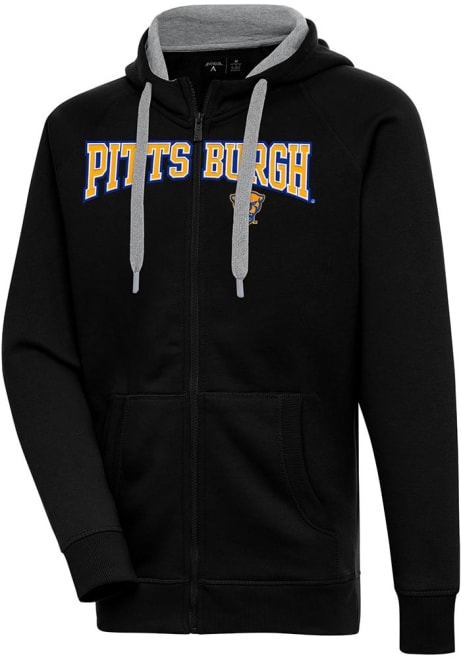 Mens Pitt Panthers  Antigua Split Victory Long Sleeve Full Zip Jacket