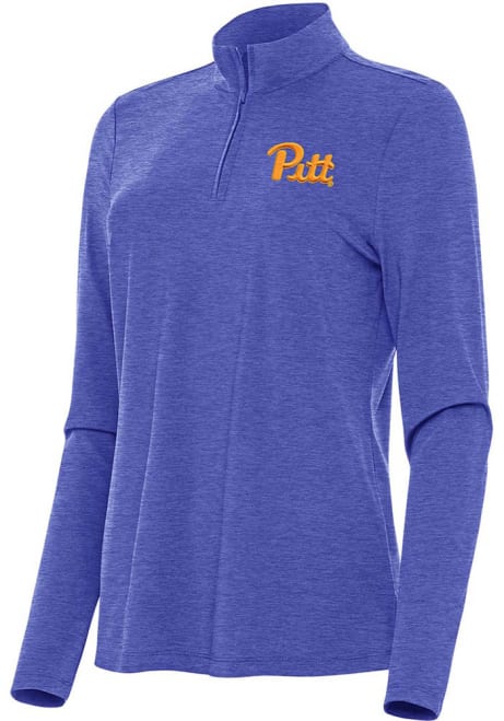 Womens Pitt Panthers Blue Antigua Bright Qtr Zip