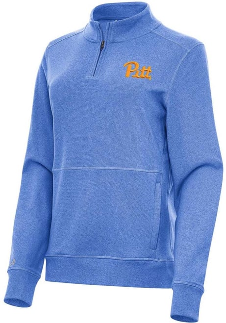 Womens Pitt Panthers Blue Antigua Crush Qtr Zip