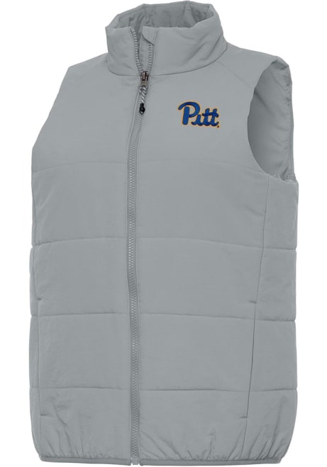 Womens Pitt Panthers Grey Antigua Experience Vest