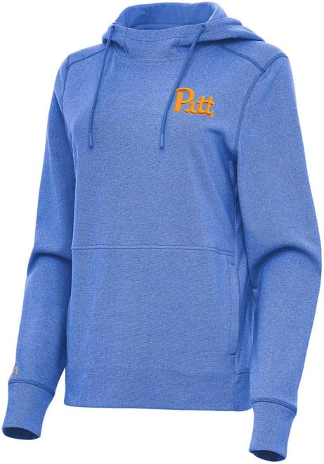 Womens Pitt Panthers Blue Antigua Justice Hooded Sweatshirt