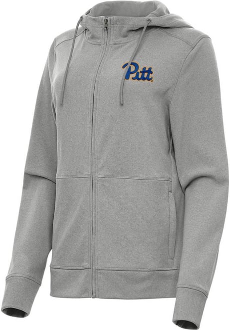 Womens Pitt Panthers Grey Antigua Seeker Light Weight Jacket