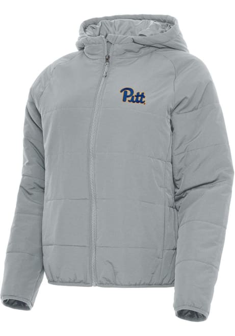 Womens Pitt Panthers Grey Antigua Universe Filled Jacket